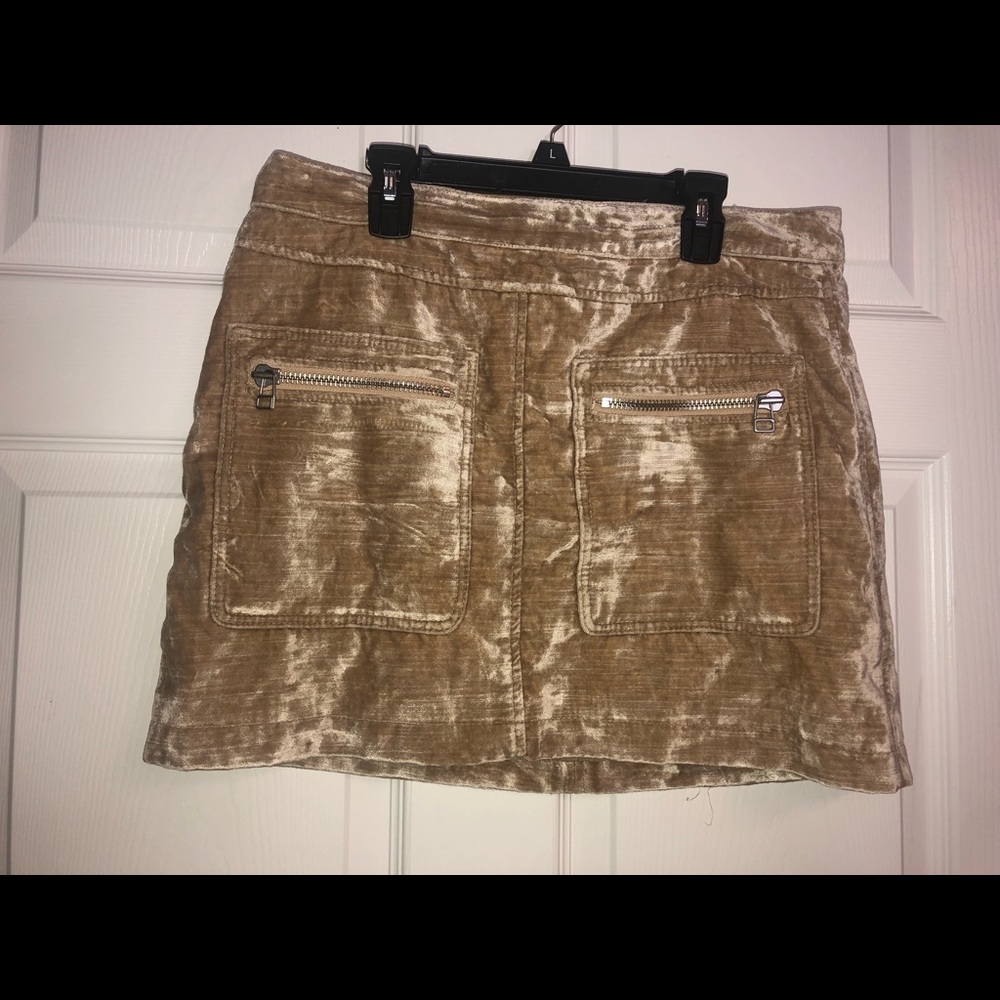 Free People Crushed Velvet Mini Skirt